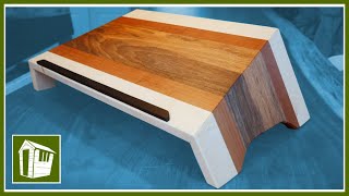 Moderner Laptop Stand aus EDELHOLZ selber bauen Franks Shed DIY [upl. by Knut]