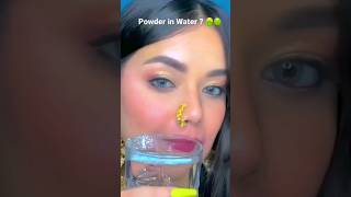 check powder is waterproof or not 🙄😱🤯  viralhacks beutyhack shortsfeed  powder in water 💧 [upl. by Ydaf]