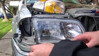 Replacing the Headlight quotGlassquot amp Turn Signal on a 19942000 Mercedes W202 C230 [upl. by Tootsie]