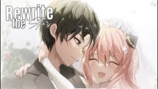 【Nightcore】↬ Rewrite The Stars Switching VocalsAMVRope木村 [upl. by Lacsap837]