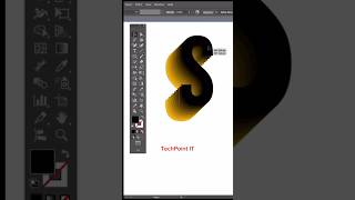 Adobe illustrator letter effect adobeillustrator shortvideo [upl. by Ylelhsa609]