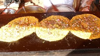 Green Moong Dal Dosa  Andhra Pesarattu Recipe  Pesarattu Dosa  STREET FOOD IN INDIA street food [upl. by Adlemi809]