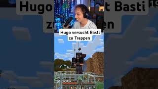 Hugo versucht Basti zu Trappen minecraftmemes minecraftshorts minecraft [upl. by Mintz]