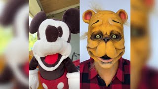 TikTok Mickey Mouse Reacts TRY NOT TO LAUGH CHALLENGE PART 5 HassanKhadair Mickey Puppet [upl. by Ailenroc734]