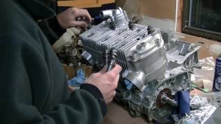 1975 GT750 Engine rebuild Part 3 The Cylinders and Head [upl. by Acirne]