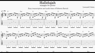 Halleluja  Arpeggio for guitar  Leonard Cohen [upl. by Onil550]