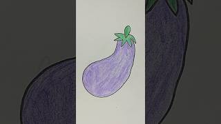 How to color brinjal 🍆 drawing trending shorts youtubeshorts [upl. by Kennedy478]