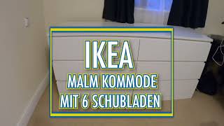 Ikea Malm Kommode 6 Schubladen Aufbau und Unboxing Schritt für Schritt [upl. by Schoenfelder]