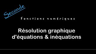 Fonctions numériques  résolution graphique déquations et dinéquations [upl. by Adrahs]