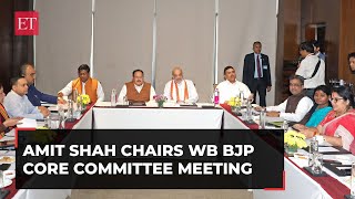 Lok Sabha Elections 2024 HM Amit Shah chairs West Bengal BJPs Core Committee meeting in Kolkata [upl. by Elyagiba]