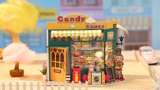 Rolife Rainbow Candy House DIY Dollhouse Kit 🌈🍬🏠 [upl. by Eimar]