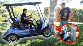 He crashed my dads golf cart CAUGHT ON CAMERA  FaZe Rug [upl. by Inge]