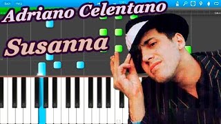 Adriano Celentano  Susanna Piano Tutorial Synthesia [upl. by Eat]