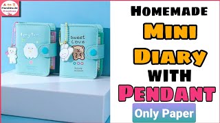 How to make cute Mini Diary diy Homemade pocket diary  Homemade diary  Back To school supplies [upl. by Monteria81]