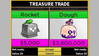 Trading Rocket Fruit To Get Dough Fruit  Blox Fruit [upl. by Juana]