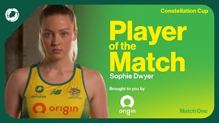 Origin Player of the Match  Constellation Cup Match One  Sophie Dwyer [upl. by Eniamzaj]