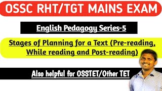 Stages of Planning for a Text Prereading While reading and PostreadingRHTEnglish Pedagogy [upl. by Thorstein]