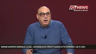 DOMANI SCIOPERO GENERALE LA CGIL «ADESIONE ALTA PRECETTAZIONE ATTO DIMPERIO»  28112024 [upl. by Starinsky653]