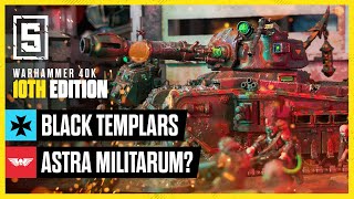 Black Templars vs Astra Militarum  Warhammer 40k Battle Report [upl. by Blinnie]