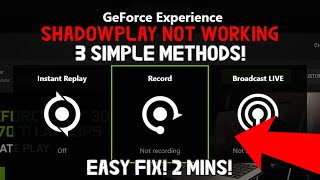 Shadowplay Instant Replay Not working Fixed 2022 3 Simple Steps [upl. by Aspa]