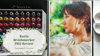 Karin Brushmarker PRO Review Unboxing and Tutorial [upl. by Namrac]