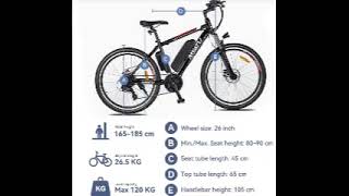 Myatu M0126 Spoked Wheel Electric Bike 250W Motor 36V 125Ah Battery 25kmh Max 50mile Range EU9NL [upl. by Bora]