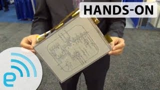 Sony 133inch E Ink Digital Paper handson  Engadget at SID 2013 [upl. by Mark]