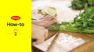 HowTo Sellerie schälen  MAGGI Kochstudio [upl. by Esilanna]