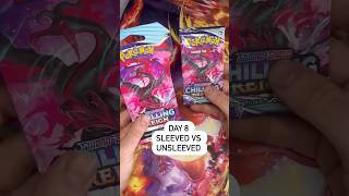 Researching hit rates on Sleeved vs Unsleeved packs pokemon pokemoncards [upl. by Kcirdorb584]