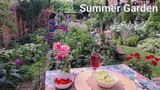 Enjoying A Beautiful Evening in My Summer Garden  Garden Tour [upl. by Red]