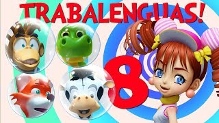 Trabalenguas para Niños  Cortos y Divertidos  en español [upl. by Sandry]