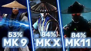 Raiden MK9 vs MKX vs MK11  Raiden Combos [upl. by Baillieu]