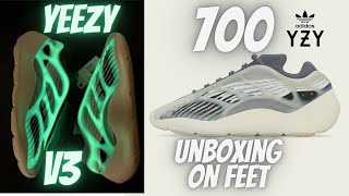 YEEZY 700 V3 FADE SALT UNBOXINGON FEET [upl. by Viveca]