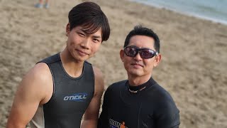 조카와 함께 뉴질랜드 철인3종 Triathlon Auckland Mission Bay [upl. by Yraillih]