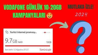 VODAFONE GÜNLÜK 1020GB İNTERNET KAMPANYALARI  YENİ SİTE MUTLAKA İZLE 2024 [upl. by Barb431]