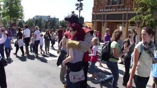 Meeting Gaston With a Kiss  Disneyland Paris 2010 [upl. by Crocker]