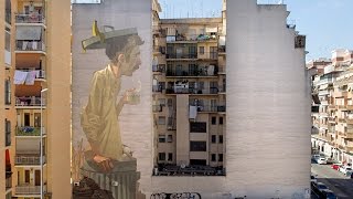 Street art ETAM CRU quot Coffee Breakquot  Street Heart project 2014 [upl. by Eirrab]