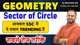 Trending concept Sector of circle area arc length questions SSC CGL 2024 Circles Plane geometry [upl. by Koppel]