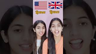 British English VS American English🙌🏻👀 englishspeaking youtubeshorts [upl. by Hanford]