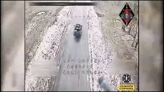 Ukraine war video footage Motorcycle Drives Over Mine [upl. by Forrester327]