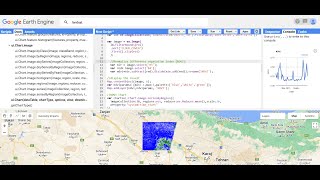 NDVI index calculation and time series drawing in Google Earth engine [upl. by Portia]