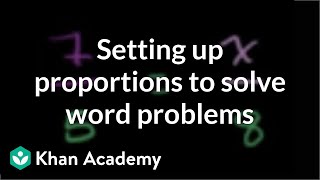 Setting up proportions to solve word problems  7th grade  Khan Academy [upl. by Edmea]