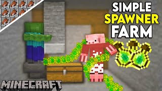 EASIEST 118 Zombie amp Skeleton Mob Spawner XP Farm in Minecraft Bedrock amp Java [upl. by Arramahs]