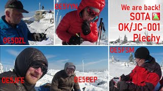 SOTA Winter group activation on Plechy OKJC001  We are back with nice weather [upl. by Ahsina]