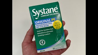 Systane Original PF Lubricant Eye Drops Unboxing [upl. by Dalton]