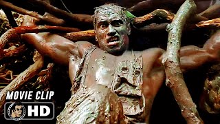 Hiding In Mud Scene  PREDATOR 1987 Arnold Schwarzenegger Movie CLIP HD [upl. by Henke]