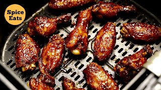 AIR FRYER CHICKEN WINGS RECIPE  HONEY BBQ CHICKEN WINGS IN AIR FRYER [upl. by Eceinwahs]