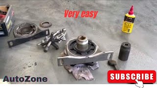 How to replace the center support bearing on a mercedes Mercedes drive shaft bearing [upl. by Caron]