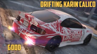 GTA 5 Karin Calico GTF  Drifting  Low grips [upl. by Ennoryt]