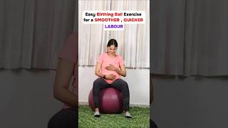 Easy birthing ball exercise for a smoother  quicker labour rosifit labourinduction labourday [upl. by Tail]